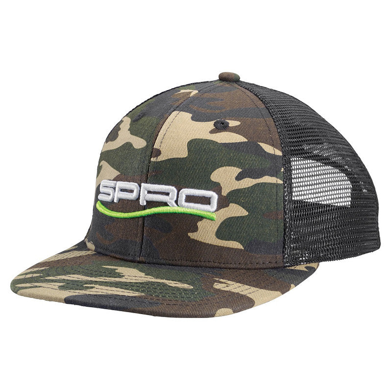 Casquette Spro Trucker Hat Camo Black White