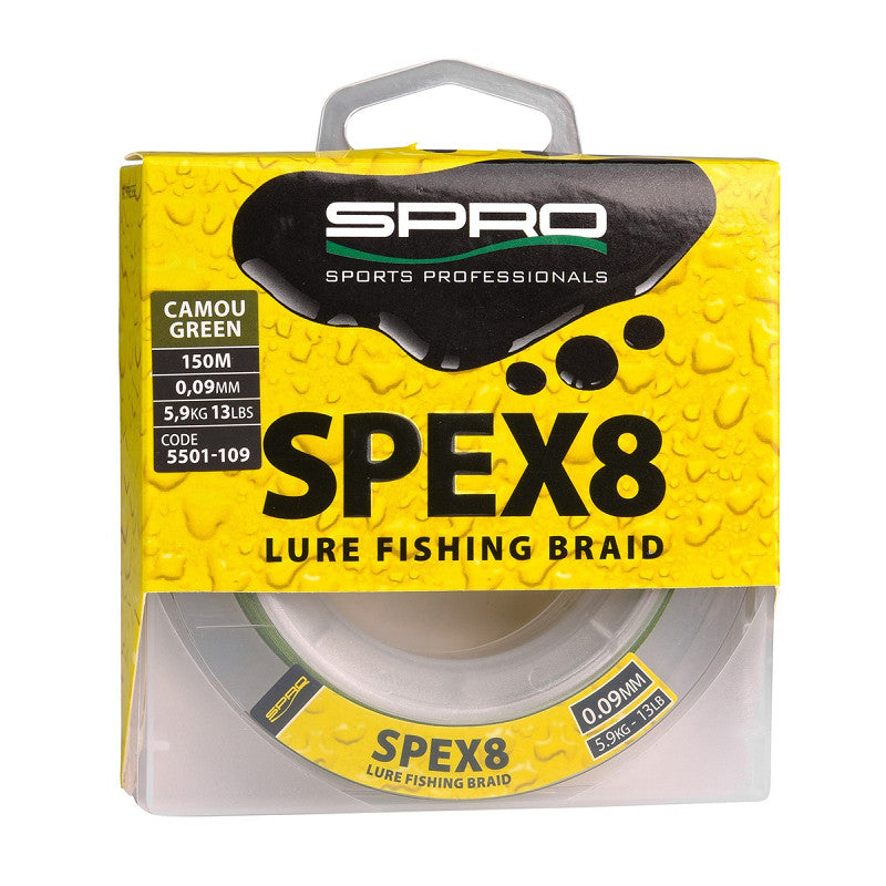 Tresse SPRO SPEX8 Braid 150m - Camou Green