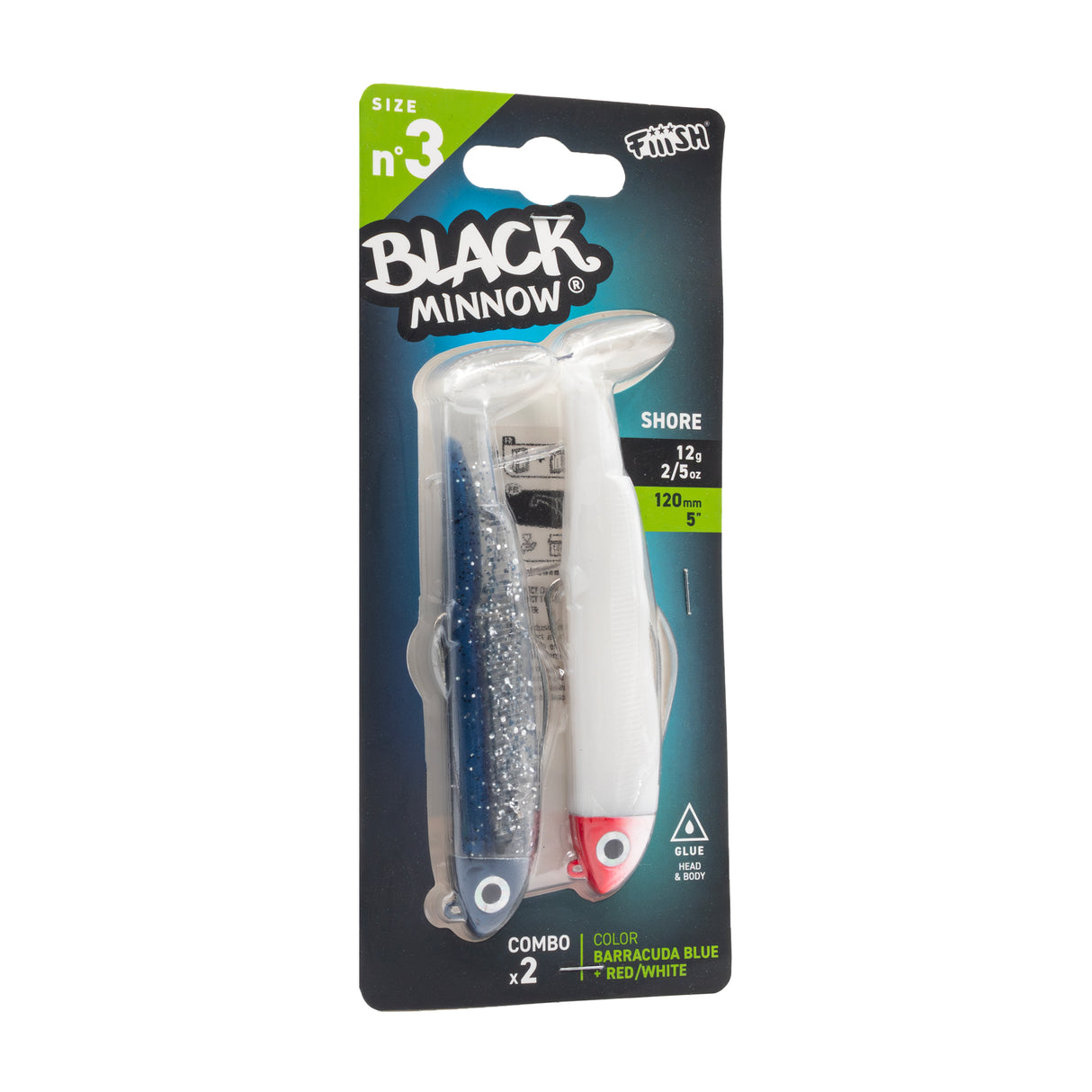 Black Minnow n°3 - Double Combo Shore - 12g