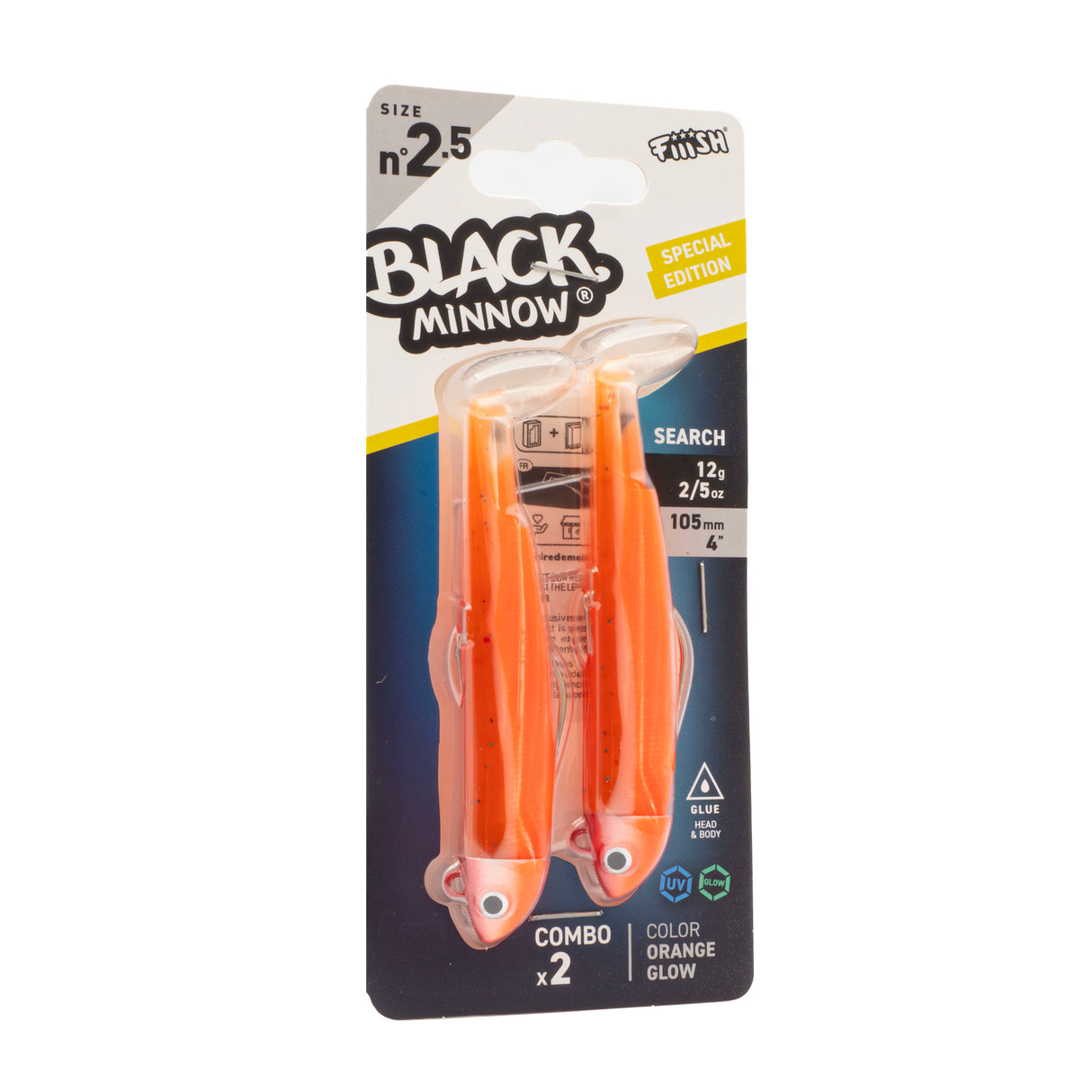 BLACK MINNOW - EDITION LIMITÉE ORANGE GLOW (Double Combo)