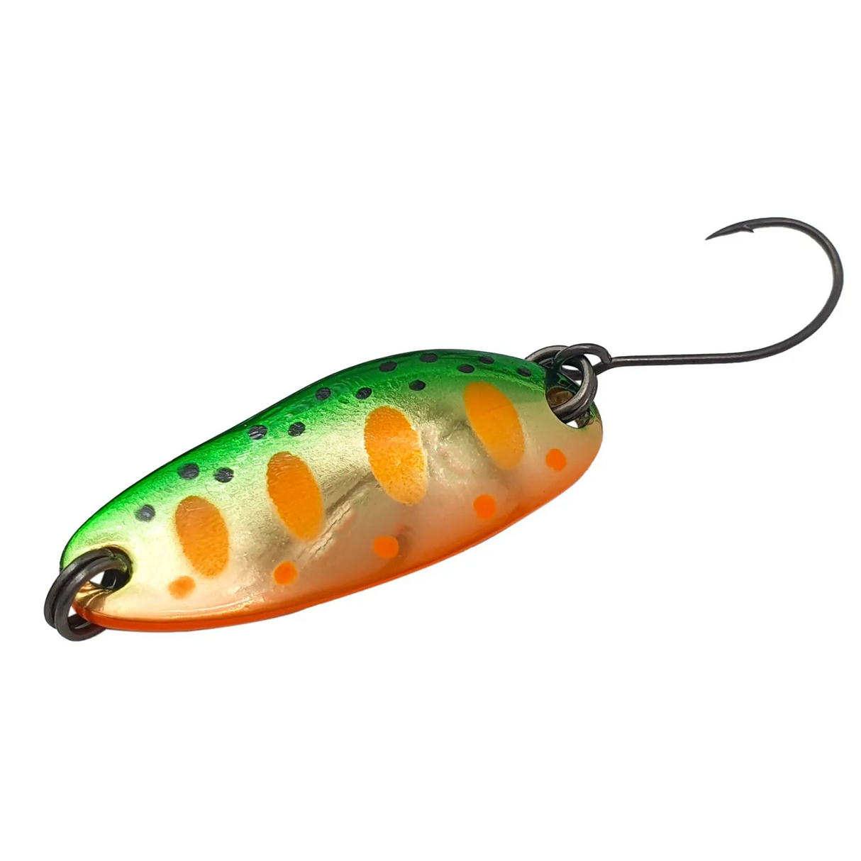 Cuiller Ondulante Suissex Trout Tracker Gold Green Orange Amago