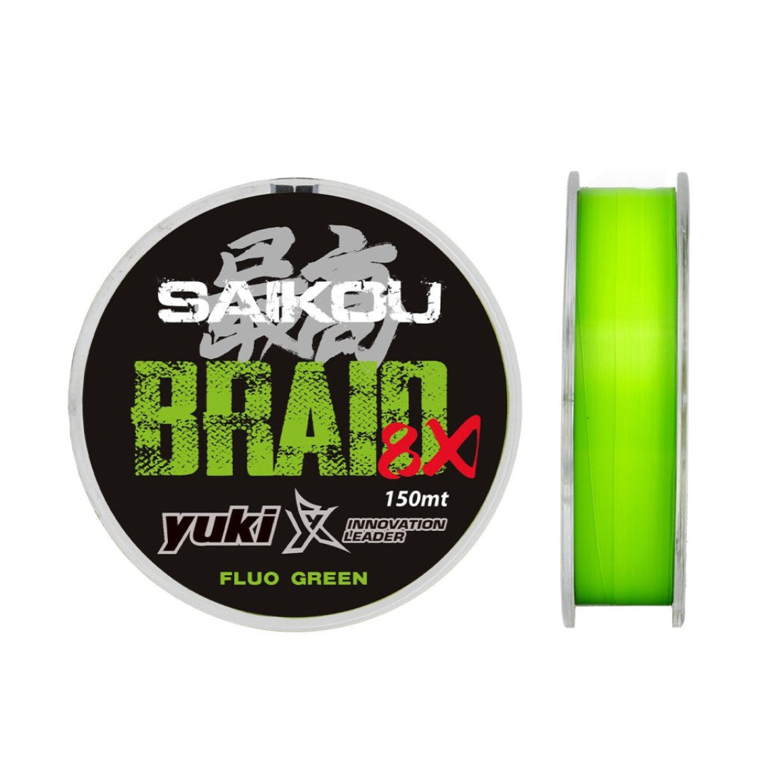 Tresse Saikou Braid 8X - 150m (Fluo Green)