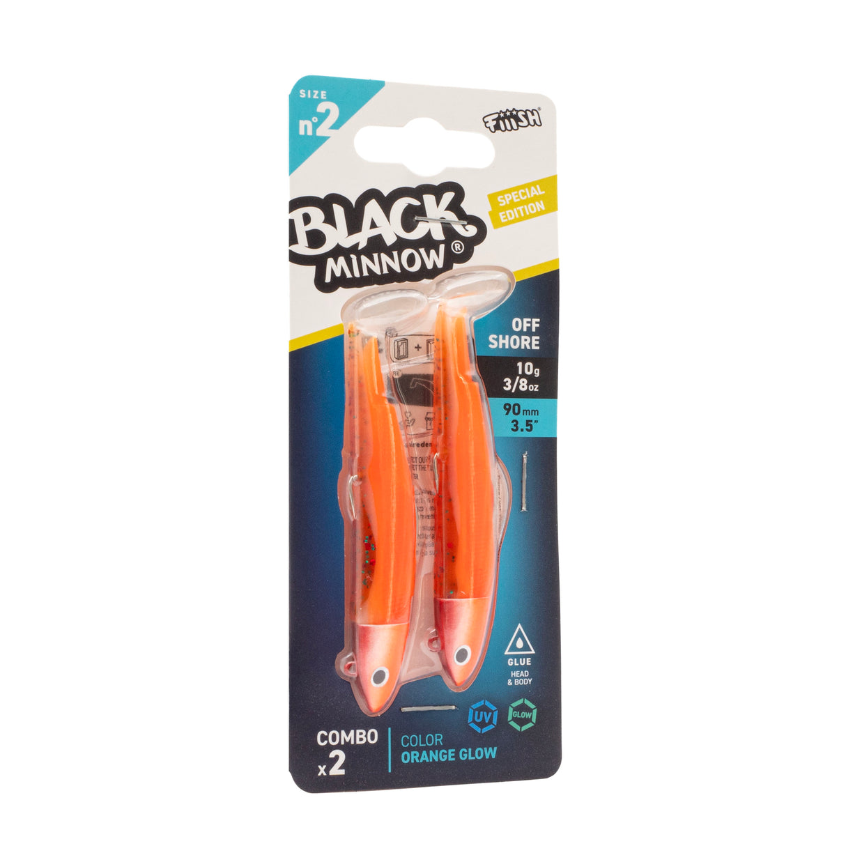 BLACK MINNOW - EDITION LIMITÉE ORANGE GLOW (Double Combo)