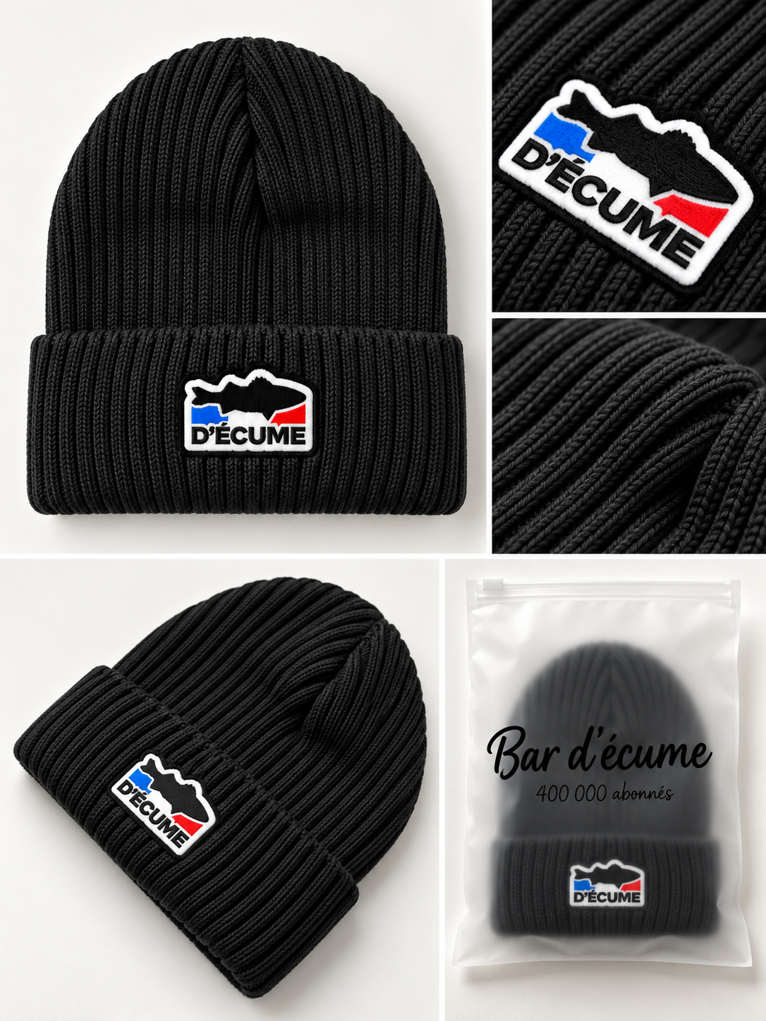 Bonnet Bar d’écume - Noir