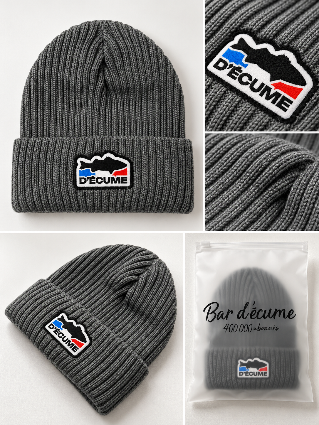 Bonnet Bar d’écume - Gris