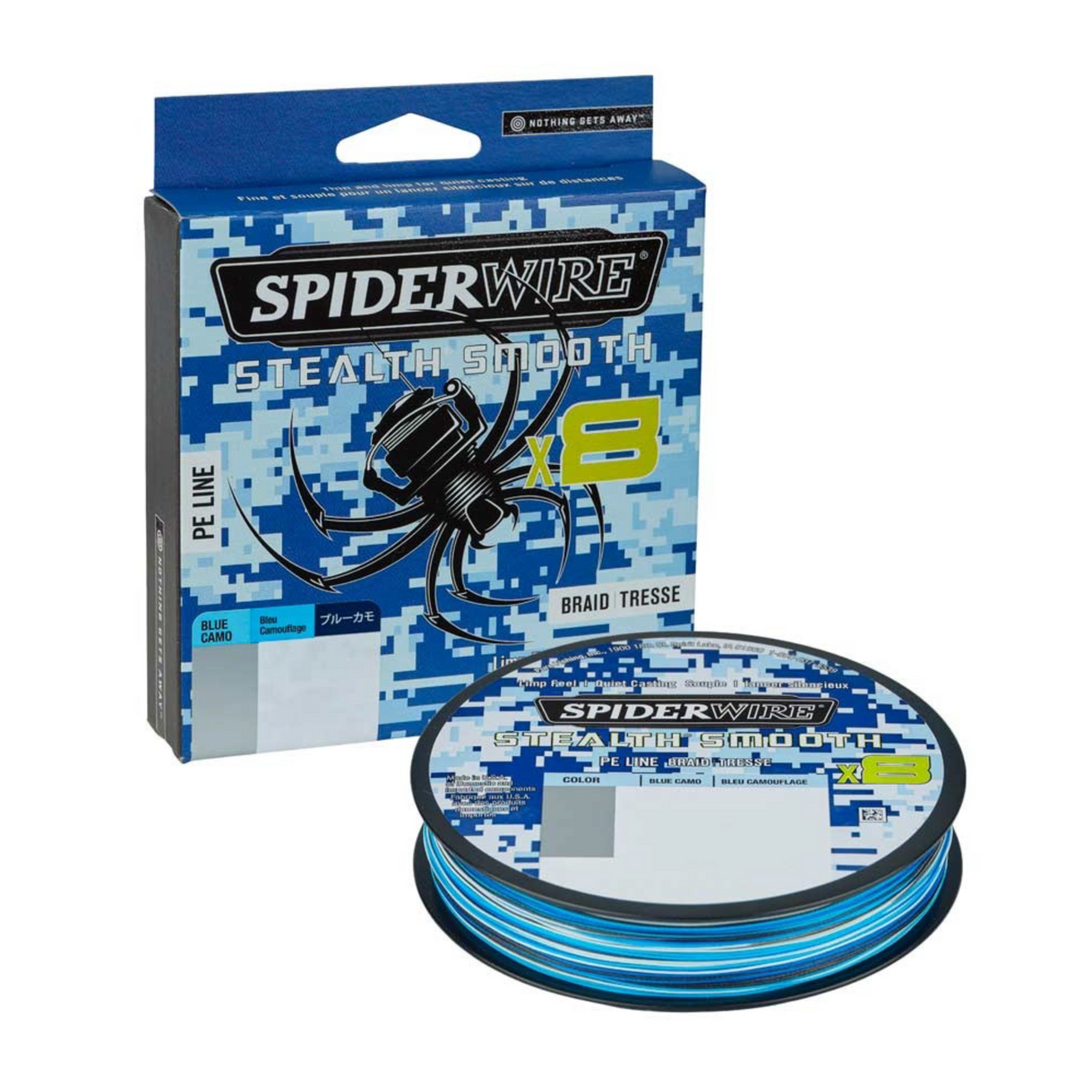 Tresse Spiderwire Stealth Smooth 8 (Blue Camo) - 150m