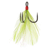 Hameçon Triple Gamakatsu G-Finesse Feathered Treble MH - Grey Chartreuse