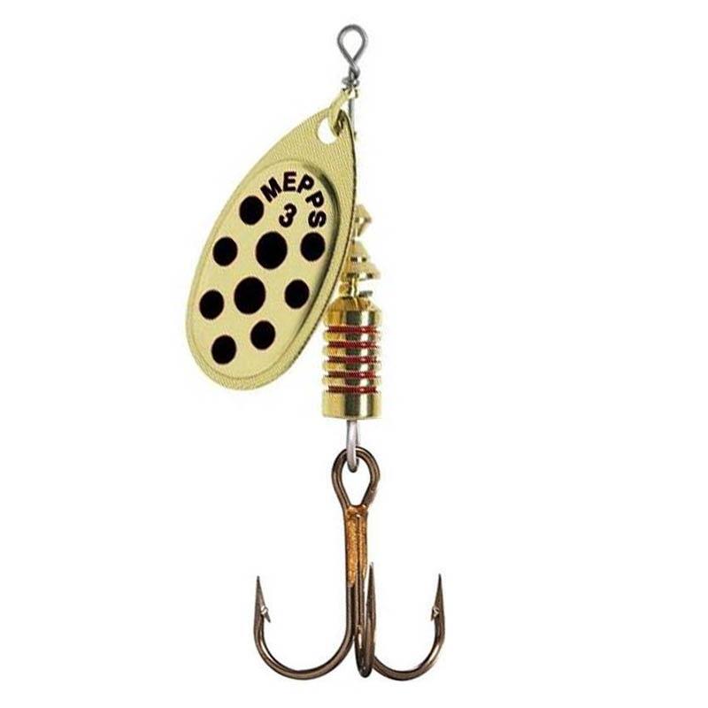 Cuiller Mepps Aglia Or Points Noirs