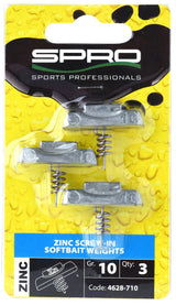 Zinc Screw-in Softbait Weights