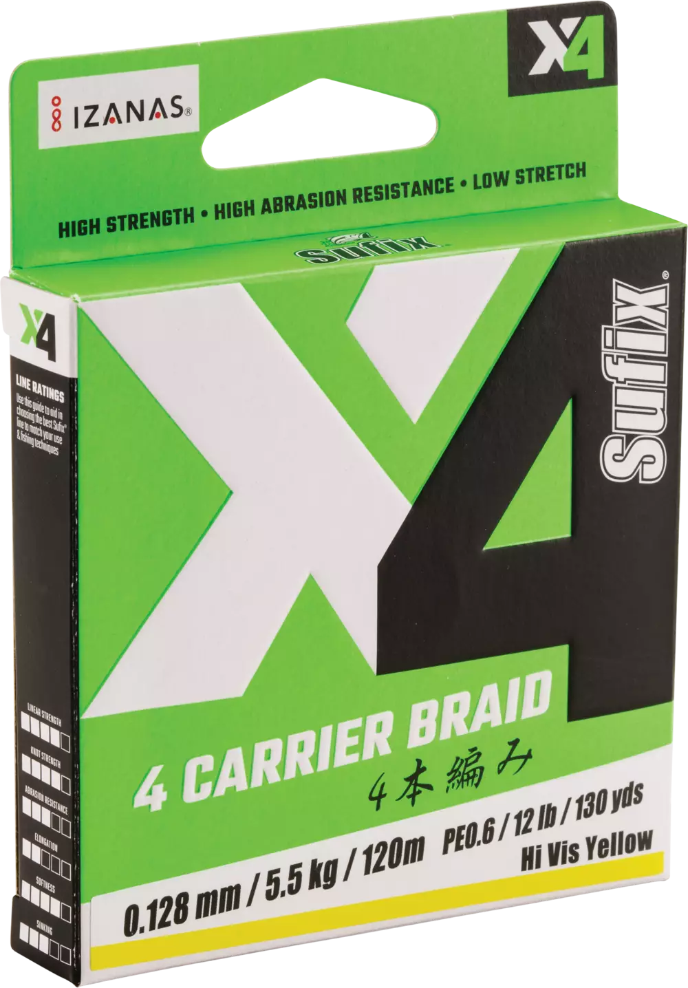 Tresse Sufix - X4 BRAID Yellow